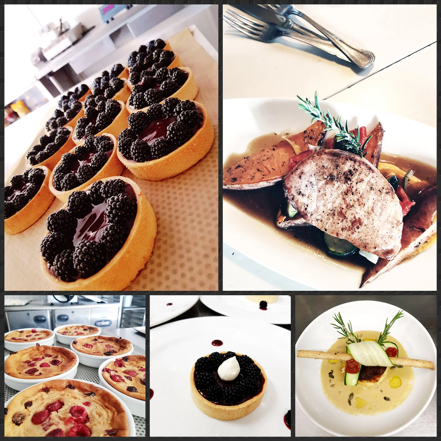 Assortiment de créations du chef